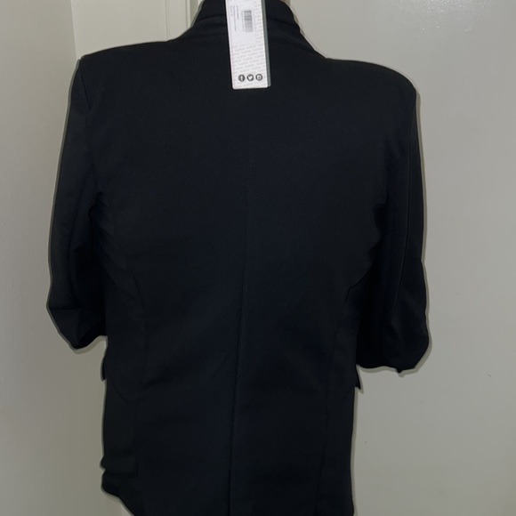 Black⚫️ Ruchard Sleeve Blazer Size 14 NWT - Picture 3 of 5